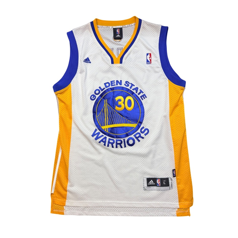 Adidas Stephen Curry Golden State Warriors Jersey Mens‎ Large White #30 Swingman